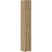 Berkfield Home Slim Storage Cabinet Artisan Oak 30x42.5x225 cm Engineered Wood in Brown