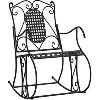 Berkfield Home Rocking Bench 84 cm Black Steel
