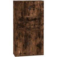 Berkfield Home Highboard Smoked Oak Engineered Wood in Brown