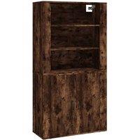 Berkfield Home Highboard Smoked Oak Engineered Wood in Brown