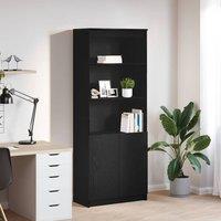 Berkfield Home Highboard Black Oak 70x35x180 cm Engineered Wood | Size: 70 x 35 x 180 cm