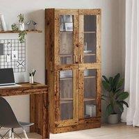 Berkfield Home Highboard Old Wood 82.5x30.5x185 cm Engineered Wood in Brown