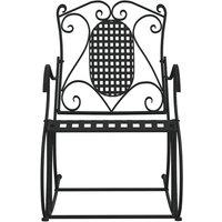 Berkfield Home Rocking Bench 84 cm Black Steel