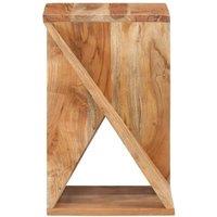 Berkfield Home Side Table 35x35x55 cm Solid Wood Acacia in Brown | Size: 35 x 35 x 55 cm