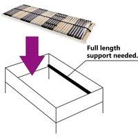 Berkfield Home Slatted Bed Base with 42 Slats 7 Zones 80x200 cm in Light Brown