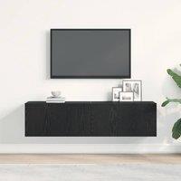 Berkfield Home TV Cabinet Black Oak 120x30x30.5 cm Engineered Wood