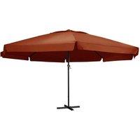 Berkfield Home Garden Parasol with Aluminium Pole 600 cm Terracotta in Brown