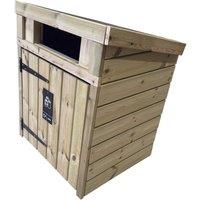 Buttercup Farm Single Commercial Bin Store for Outdoor Use - L77 x W65 x H93 cm in Light Brown