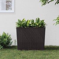 Berkfield Home Planter with Removable Inner Brown 12 / 44 L PP Rattan