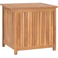 Berkfield Home Garden Storage Box 60x50x58 cm Solid Teak Wood in Brown | Size: 60 x 50 x 58 cm