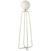 Angel Cerda Floor Lamp, Gold Steel & White Glass, 170 cm