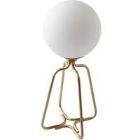 Angel Cerda Table Lamp Gold Steel & White Tinted Glass, E27
