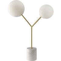 Angel Cerda Calacatta-Style Porcelain Marble Table Lamp in White