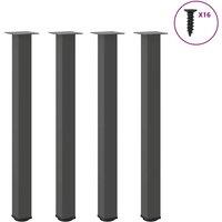 Berkfield Home Coffee Table Legs 4 pcs Anthracite 90-92 cm Steel in Black