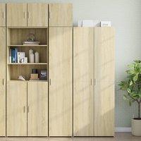 Berkfield Home Slim Storage Cabinet Sonoma Oak 40x42.5x225 cm Engineered Wood in Brown
