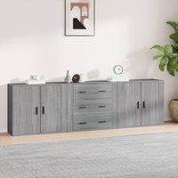 Berkfield Home Sideboards 3 pcs Grey Sonoma Engineered Wood