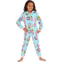 Cozy n Dozy Girl's Sleepover Fleece Onesie in Mint | Size: 3-4 Years