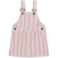 Dotty Dungarees Girl's Classic Wide Stripe Dress Pink | Size: 2-3 Years