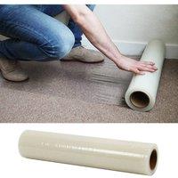 Living and Home 10M x 60Cm Temporary Clear Self Adhesive Protective Film Roll | Size: 10M x 60 cm