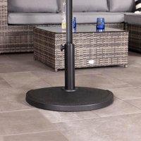 Charles Bentley Concrete Parasol Half Base for Half Canopy Umbrella - Dark Grey