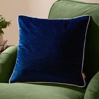 Furn Meridian Velvet Piped Cushion in Navy | Size: 45 cm x 45 cm