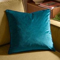Furn Meridian Velvet Piped Cushion in Mid Navy | Size: 45 cm x 45 cm
