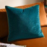 Furn Meridian Velvet Piped Cushion in Aqua | Size: 45 cm x 45 cm
