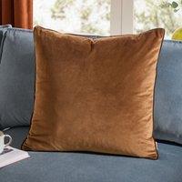 Furn Meridian Velvet Piped Cushion in Bronze | Size: 55 cm x 55 cm