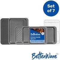 Betterware Stack Ease 7 Piece Bakeware Set in Grey