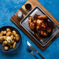 Betterware Air Fryer Accessories Set of 2 x 25cm Rectangular Trays Silver/Pewter in Silver | Size: 2 x 25 cm