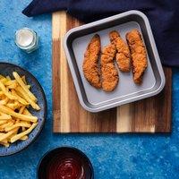 Betterware Air Fryer Accessories Set of 2 x 15cm Square Tins in Silver | Size: 2 x 15 cm