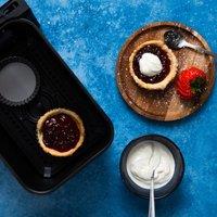 Betterware Air Fryer Accessories Set of 4 x 8.5cm Round Fluted Tins Silver/Pewter in Silver | Size: 4 x 8.5 cm