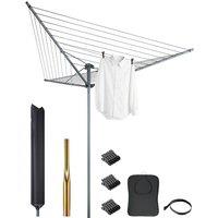 VonHaus 30m Rotary Washing Line in Grey