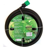 Samuel Alexander 15m x 12.5mm Porous Garden Flower Bed Soaker Hose Pipe in Black
