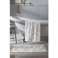 Dreams & Drapes 'Sandringham' 100% Cotton Jacquard Bath Mat in Light Green