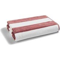 CHRISTY Classic 'Cabana' Striped Extra Large Vibrant Beach Towels in Dark Red