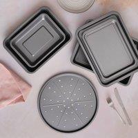 Betterware Essentials Non-Stick 6 Piece Baking & Roasting Set in Silver