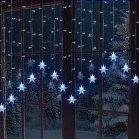 Globrite 104 LED Curtain Fairy Lights 8 Modes Christmas Decoration Snowflakes in Cool White