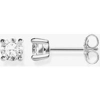 THOMAS SABO Women's Silver Cubic Zirconia Stud Earrings H1965-051-14