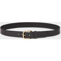 OSPREY LONDON Women's The Jeans Leather Belt in Black | Size: 32