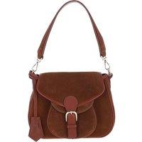 Ashwood Leather Women's 'Prestigio Puro' Soft Suede Leather Shoulder Crossbody Bag in Tan