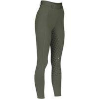 Aubrion Women's Albany Horse Riding Tights in Green | Size: XL