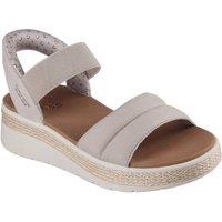 Skechers Women's BOBS SUN RAY Slip-Ins Padded Vamp Quarter Strap Sandal Taupe | Size: 7