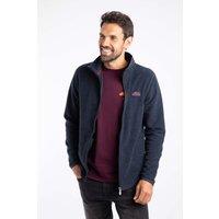 Weird Fish Men's Merrill Full Zip Textured Fleece in Midnight | Size: Small