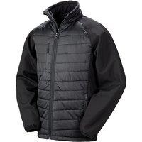 Result Men's Black Compass Padded Soft Shell Jacket | Size: XS