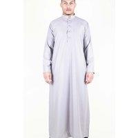 Thobez Men's Muslim Nehru Collar Eid Thobe in Cream | Size: 58R