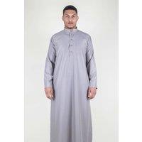 Thobez Men's Muslim Nehru Collar Eid Thobe in Beige | Size: 54R