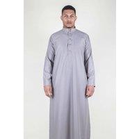 Thobez Men's Muslim Nehru Collar Eid Thobe in Beige | Size: 58R