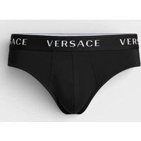 Versace Men's Low Rise Slip Underwear Black White | Size: XS/S