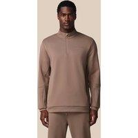 Castore Men's Flex 1/4 Zip Sweatshirt Brown/Grey in Brown | Size: Medium